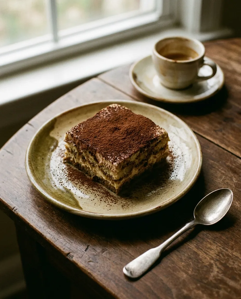 An Italian dessert served on a small plate